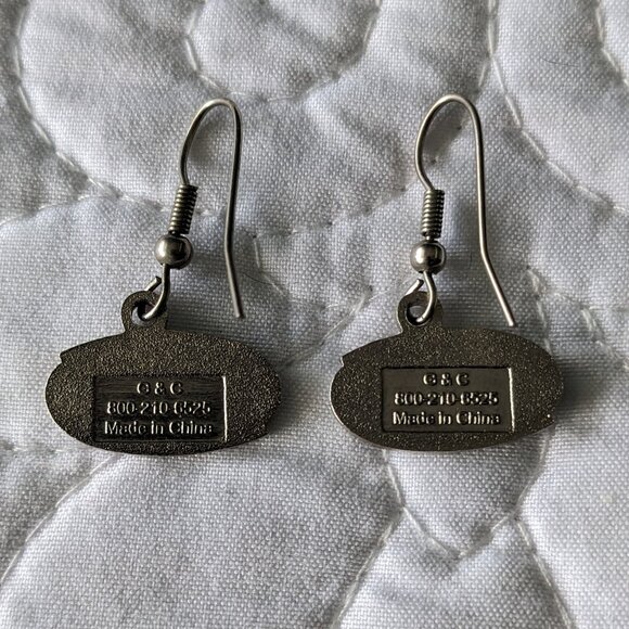 NHL Carolina Hurricane's Hockey Team Logo Earrings  LIKE NEW! - Picture 5 of 7